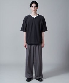 WEGO フェイクレイヤードキーネックT（S）