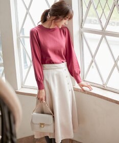 ANY SIS 【前後着用可能】2WAYパフスリーブ カーディガン