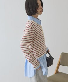 AMERICAN HOLIC マルチボーダーリブニットカーディガン