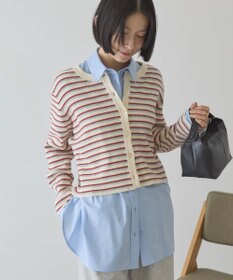 AMERICAN HOLIC マルチボーダーリブニットカーディガン