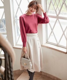 ANY SIS 【前後着用可能】2WAYパフスリーブ カーディガン