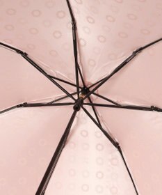 MOONBAT LANVIN en Bleu 折りたたみ傘 ジャカード×パイピング 簡単開閉 大きめ55cm