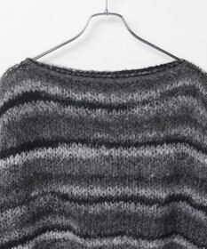 WEGO 段染めボーダーモヘアライクニット