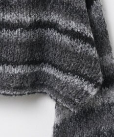 WEGO 段染めボーダーモヘアライクニット