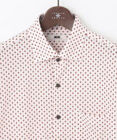 JOSEPH ABBOUD 【綿100％・ストレッチ・イージーケア】コンフォートジャージー プリント シャツ