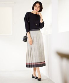 自由区 【セットアップ対応・洗える】モノグラムプリント スカート