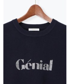 Te chichi ラインストーンレタードニットプルオーバー