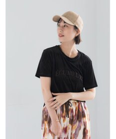 Te chichi シアーベロアロゴ刺繍Tシャツ