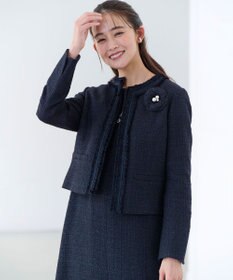 組曲 S 【KUMIKYOKU NAVY】ラメループモールツイード ジャケット