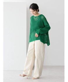 AMERICAN HOLIC 透かし編みメッシュニットプルオーバー