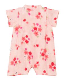 MIKI HOUSE HOT BISCUITS 【ミキハウス】【50-80cm】お花うさこ甚平オール