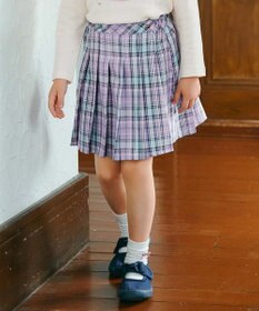 ANY KIDS ラメチェックプリーツスカパン