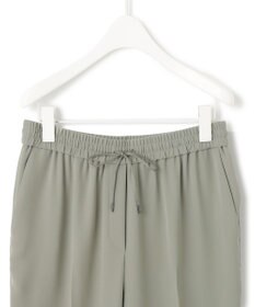 ICB 【UVカット・防シワ・洗える】ライトダブルクロス ドロストパンツ