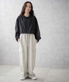 WEGO 【ウエストゴム】スウェットカーゴパンツ