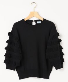 組曲 S 【WEB限定カラーあり】MINA 袖フリルニットプルオーバー