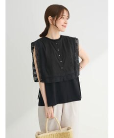 Green Parks インド綿　スクエアレース衿