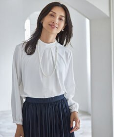 ANY 【2WAY/洗濯機可能】華やぎボウタイブラウス