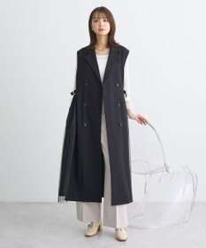 earth music&ecology サイドプリーツジレンチ