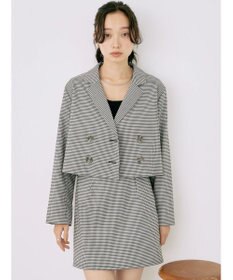 earth music&ecology チェックショートジャケット