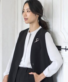 J.PRESS LADIES S 【WEB限定カラーあり・洗える】セラテリーダブルクロス ジレ