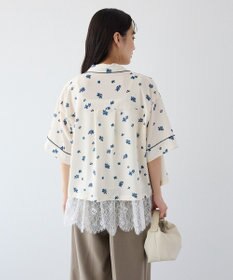 CRAFT STANDARD BOUTIQUE ボタニカルプリントオープンカラーシャツ