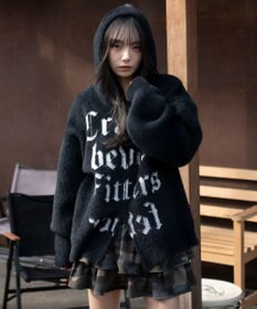 WEGO シャギーグラフィックZIPパーカー