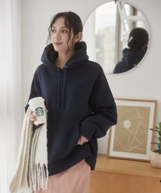 WEGO 【ユニセックス着用ITEM/裏起毛】リラックスフィットスウェットプルパーカー