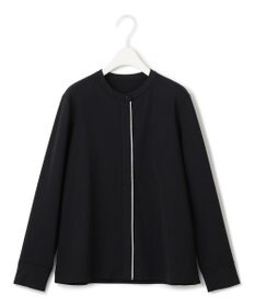 ICB L 【洗える】コンパクトモクロディ バンドカラーカットソー