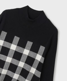 GRACE CONTINENTAL チェックイレヘムニットワンピース