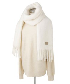 MOONBAT 【WEB限定】FURLA ウール混シャギー無地マフラー/幅40cm