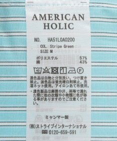 AMERICAN HOLIC イージーケアバンドカラーロングシャツ