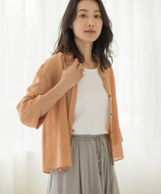 J.PRESS LADIES 【洗える】シアーリネン ブラウス