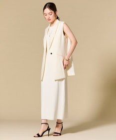 BEIGE， CAROLE / リネンライクノースリーブジレジャケット