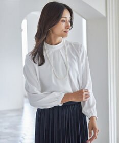 ANY 【2WAY/洗濯機可能】華やぎボウタイブラウス
