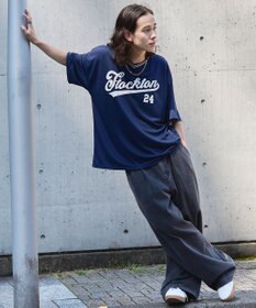 WEGO 【ユニセックス着用ITEM/2点セットネックレス付き/MLサイズ展開】アクセ付きラインリブメッシュプルオーバー