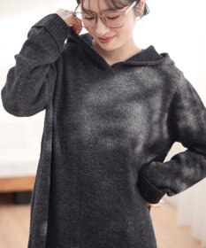 Tiaclasse メランジフーディーニットチュニック