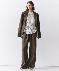 BEIGE， MICA / リネンブレンドテーラードジャケット