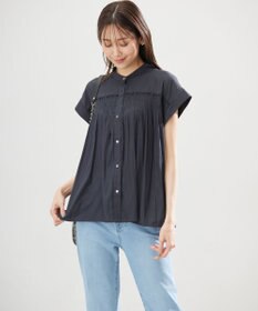 組曲 L ギャザーライトデシンシャーリング ブラウス