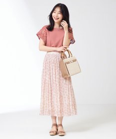 ANY SIS S 袖モチーフレース カットソー