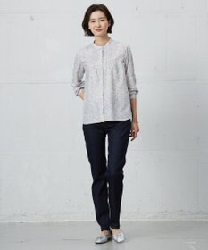 J.PRESS LADIES 【洗える】ポリエチレンスパンブロードフラワープリント ブラウス