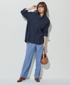 ICB 【洗える】 LooseWeave ワイドストレートパンツ