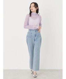 earth music&ecology ジャガードシャーリングシアートップス