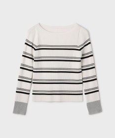 GRACE CONTINENTAL ラメボーダーニットトップ