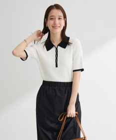 Green Parks 配色ニットポロ
