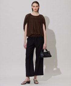 ICB 【人気のため新色追加・接触冷感・洗える】 ワッシャーツイル ワイドストレートパンツ