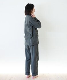 京和晒綿紗 【紗栄子さん愛用パジャマの色違い/UNISEX】ガーゼパジャマ 2重合わせ 草木染め【すみくろ】