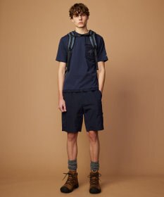 JOSEPH ABBOUD MOUNTAIN 【CREA掲載・テーム ヤルヴィモチーフ・サスティナブル】ビオグレース天竺ｘリップストップTシャツ