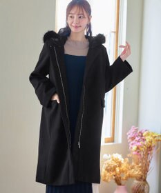 Tiaclasse 2WAYフード付きフェイクウールコート