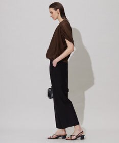 ICB 【人気のため新色追加・接触冷感・洗える】 ワッシャーツイル ワイドストレートパンツ