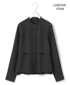 ICB L 【WEB限定・洗える】シルキーツイル  クロップドシャツ